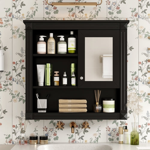 32'' Bathroom Wall Cabinet with Mirror, Wall Mounted Medicine Cabinet