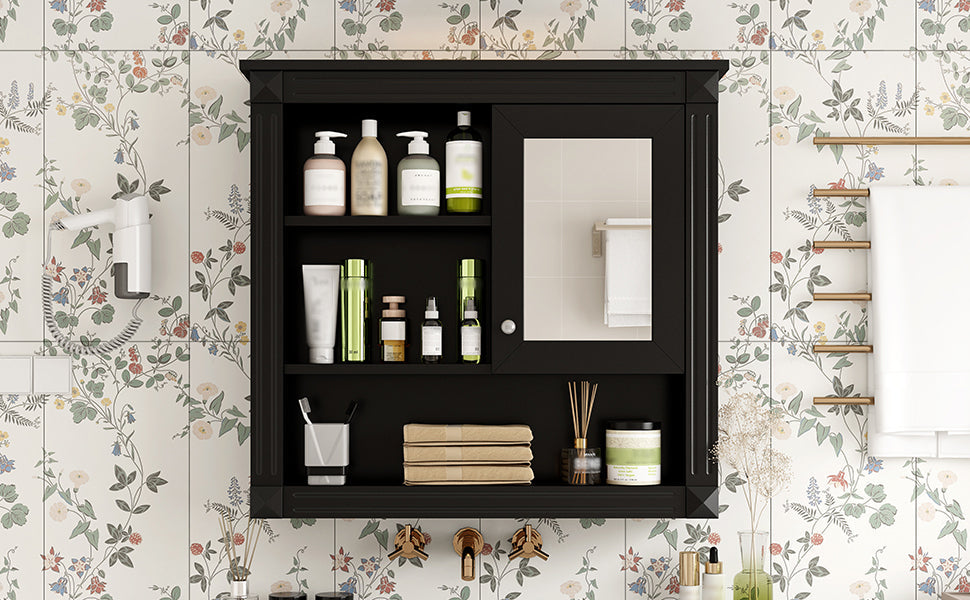 32'' Bathroom Wall Cabinet with Mirror, Wall Mounted Medicine Cabinet